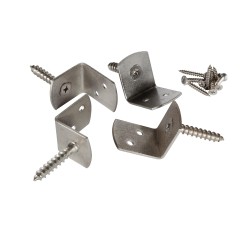 SET OF 4 STAINLESS STEEL FIXING BRACKETS